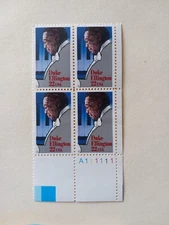 Plate Block of 4 stamps - Scott 2211 - 22 cent - Duke Ellington