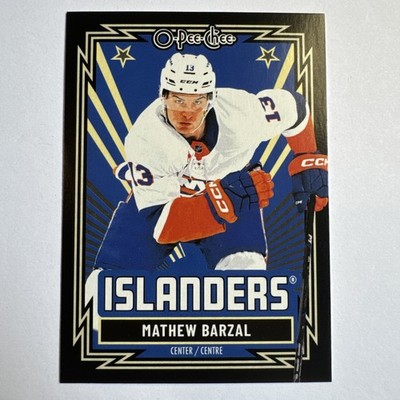2025-26 MATTHEW BARZAL O-PEE-CHEE BLACK RETRO VARIATION SSP #308, SN 054/100 NYI