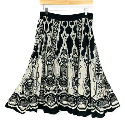Vintage 90s Kaktus Boho Geometric Sequin Skirt Size S Festival Artsy Euro Summer