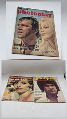 3 Issues Photoplay Vintage Film Celeb Magazine 64 75 76 Movies Memories Adverts 