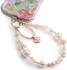 Phone Charm for Women, Anti-Theft Phone Wrist Strap Hands-Free  Beaded Chain, D