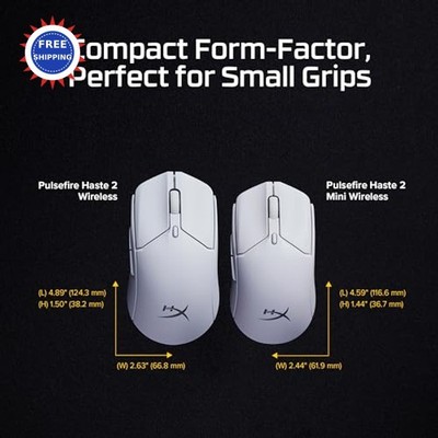 Wireless Gaming Mouse HyperX Pulsefire Haste 2 Mini Bluetooth 2.4GHz White