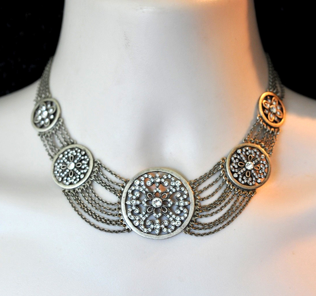 Touchstone signed Crystal Swarovski Angelique Col… - image 1