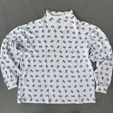 Vintage 90s Disney Mickey Mouse Co Turtleneck Cartoon Long Sleeve Shirt Large