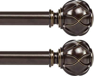 1 Inch Curtain Rod Telescoping Single Drapery Rod 28 to 48 Inches (2.3-4 Feet),