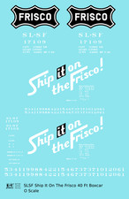 K4 O Scale Decals SLSF Frisco 40 Ft Boxcar White Ship It On The Frisco