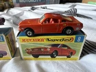 Matchbox Superfast No8 Red Ford Mustang / Red Interior with Original Box Lesney