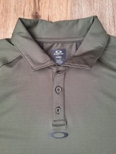 Oakley Mens Golf Polo Shirt HydroLix Size Medium Hunter Green Logo