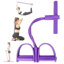 21 Fitness Resistance Bands-4 Tube Pedal Ankle Puller - 2025 New Sit up Leg S...