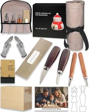 Wood Carving Kit for Beginners Whittling Kit with Template & Video Tutorials ...
