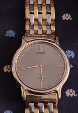 Seiko Dolce Quartz Watch Silver/Gold Thin Used
