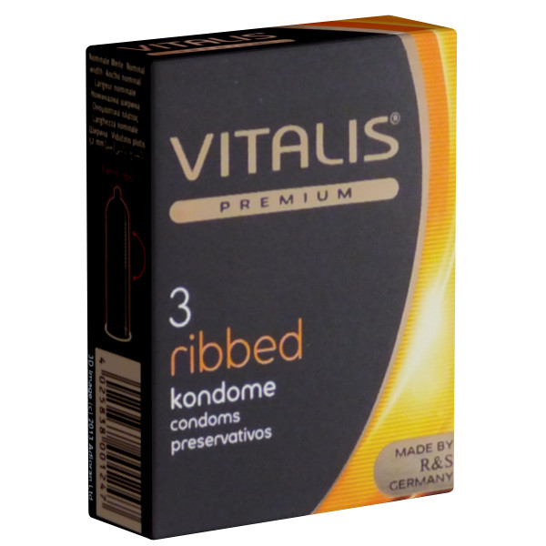Vitalis Ribbed Kondome 3–100 Stk | Gerippt Stimuliert | Stimulation mit Struktur Vitalis Ribbed Kondome 3–100 Stk | Gerippt Stimuliert | Stimulation mit Struktur