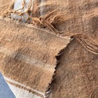 Vintage Antique Native American Handwoven Brown Wool Striped Llama Rug 65 x 19 — photo 8