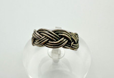 VTG Sterling Silver .925 Made in Mexico Braid -ring size 6, grams -3.3