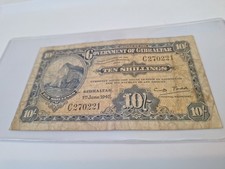Gibraltar 10 Shillings 1942 Banknote 