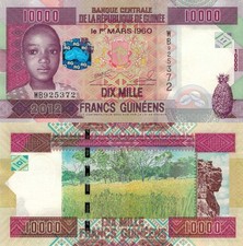 Guinea 10000 Francs (2012) - Young Girl/Savanna/Cliff/p-46, B336a UNC