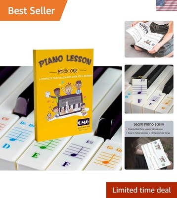 Color Code Your Piano Notes: Beginner Guide Book & Stickers for Easy Learning