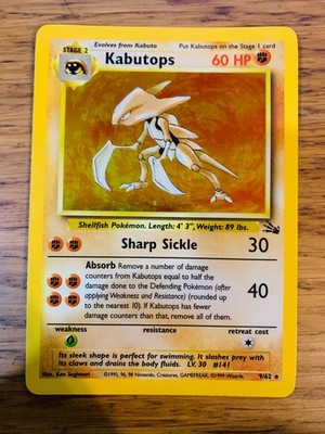Kabutops (9/62) Holo Fossil Set Pokemon Card! FAST & FREE P&P