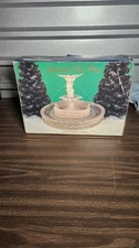 Heartland Valley Village Antique Angel Fountain Open Box Rare Oop
