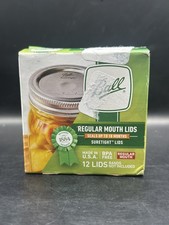1 BOX 12ct GENUINE BALL Regular Mouth Canning Jar Lids NEW SEALED 12 TOTAL LIDS