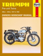 Pre-Unit Twins 47-62 Revue technique Haynes TRIUMPH Anglais Etat - NEUVE PORT R