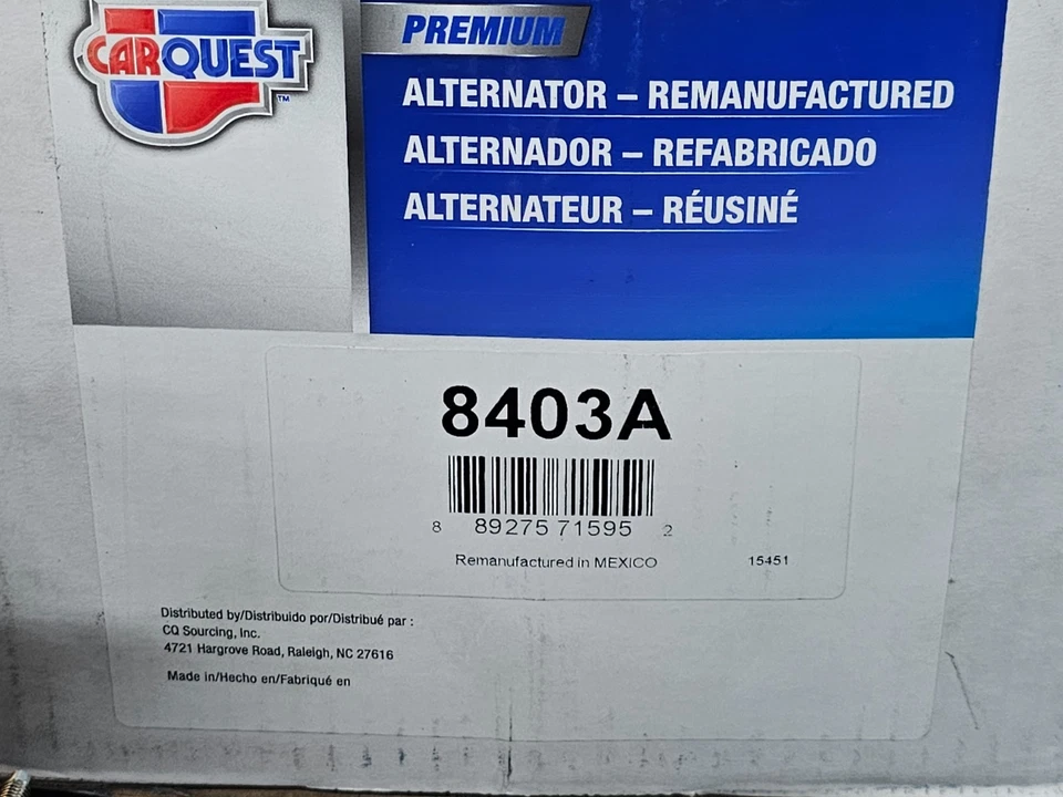 Alternador 8403A para Ford Escape 2005-2007 2005-2006 Mazda Tribute Mercury Reman Foto 2 de 4