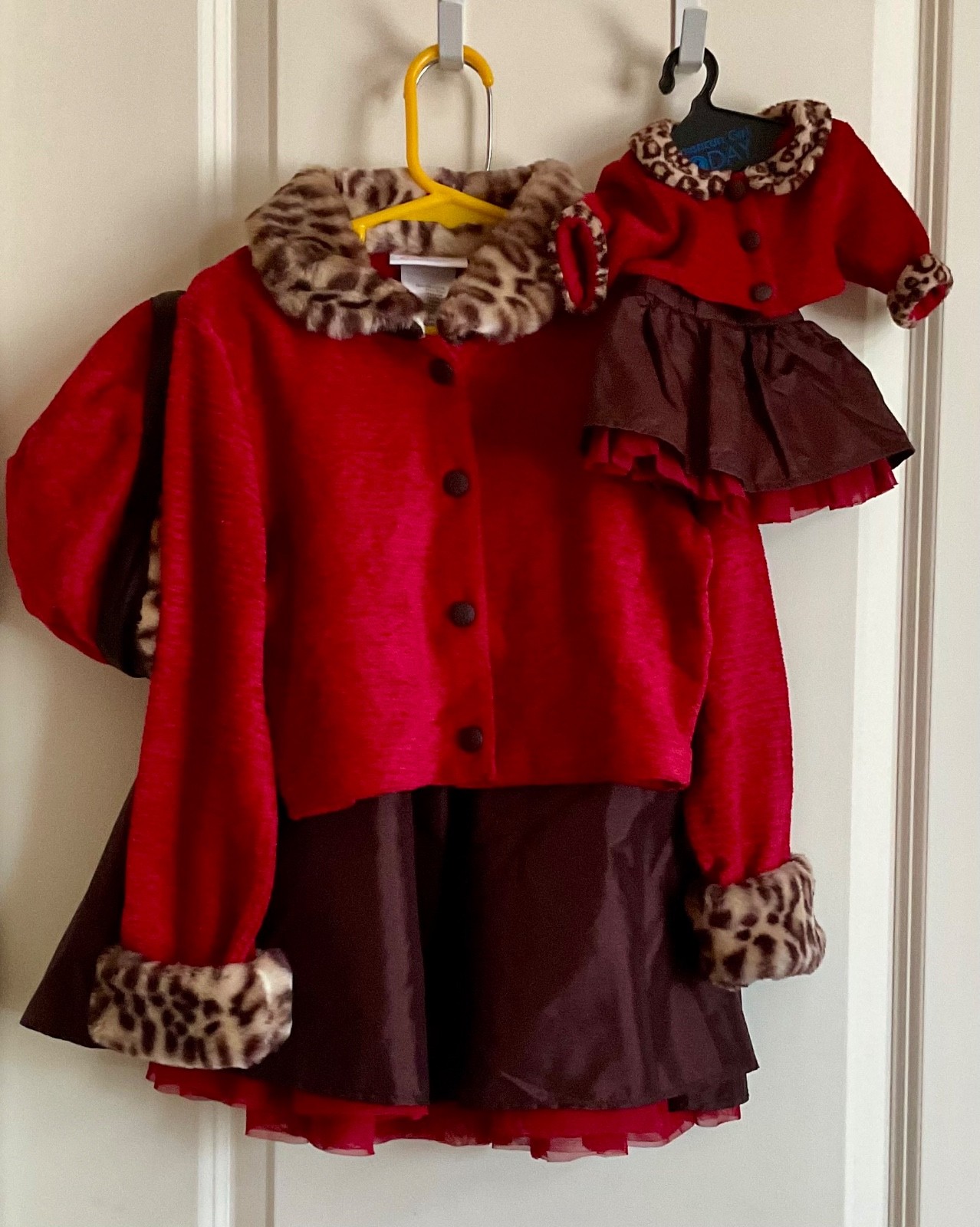 American Girl - chocolate cherry outfit little girl and matc