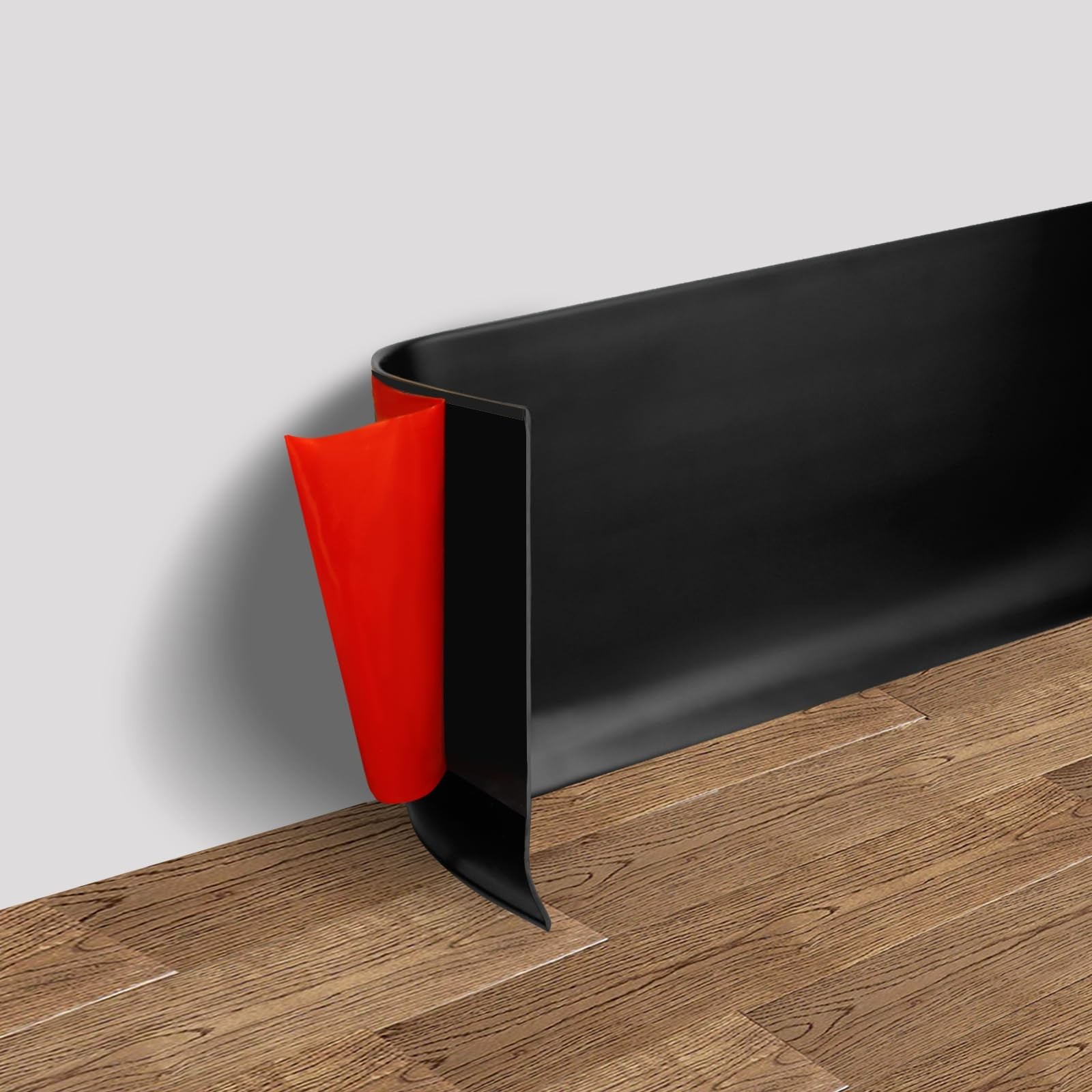 6" x 100ft Black Vinyl Wall Base Baseboard Molding Trim Self Adhesive Cove