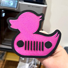 Duck Jeep Grille Trailer Tow Hitch Cover Receiver Insert - Red Pink Yellow. Duck Jeep Grille Trailer Tow Hitch Cover Receiver Insert - Red Pink Yellow.