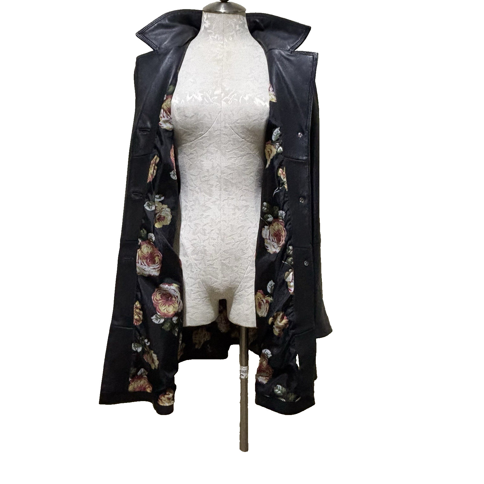 Centigrade Black Patchwork Leather Button Front C… - image 4