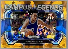 2024 Panini Prizm Draft Picks Jared McCain Orange Ice Prizm Campus Legends RC #6