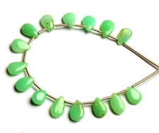 Natural Chrysoprase Gemstone 7x5 mm Size Smooth Pear Shape Beads 4.5" Strand