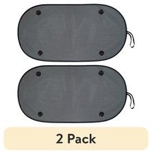 2 pack Universal Fit Rear Window Suction Cup Mesh Black Sunshade