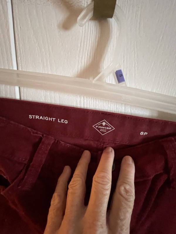 3 Pair St. John’s Bay Corduroy Women’s Size 8 Straight Leg Mid Rise Pants