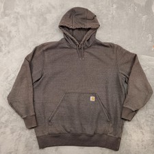 Carhartt Rain Defender Hoodie Mens XL Gray Original Fit Pullover Work Sweatshirt