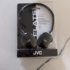 JVC Flats Stereo Headphones HA-S160-B Black New Sealed Foldable I 