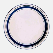 HOUSEWARES INTERNATIONAL INC Ceramic Dinner Plates Appx 7.5" Green & Blue Bands