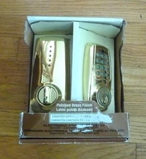 GATE HOUSE ELECTRONIC LOCK SET & DEADBOLT POLISHED BRASS