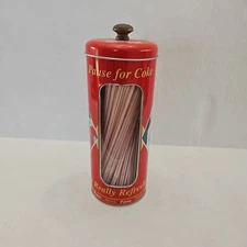 Coca-Cola Straw Dispenser Retro Style Coke Display Window Collectible 9” Tall