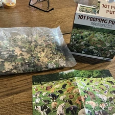NEW 101 Pooping Puppies 500 Piece Jigsaw Puzzle Sealed Funwares Funny Dogs Pups