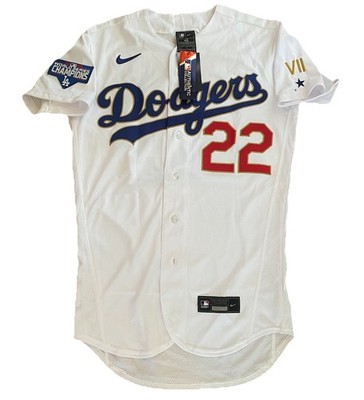 Clayton Kershaw Dodgers Signed 2020 World Series Nike Gold