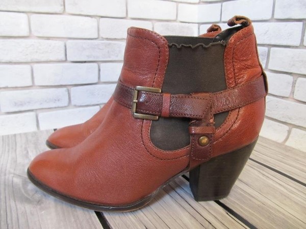 Women Dune Boots Burgundy Leather 40