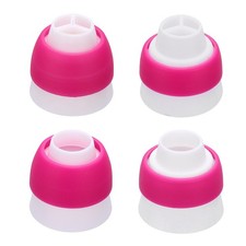 4Pcs Piping Tip Coupler Plastic 3 and 1 Color Couplers for Russian Rose Red