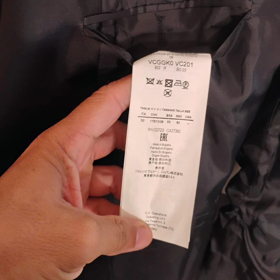 Recent Armani Collezioni G Line 38R  Tuxedo Mens Wool Blend Jacket Sport Coat - Image 3 of 4