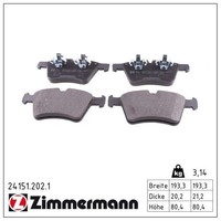 Zimmermann BremsbelÄGe Bremsbelagsatz Vorne MERCEDES-BENZ W164 GL-KLASSE X164