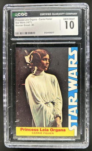 1977 Wonder Bread Star Wars #3 Princess Leia Organa — CGC 10