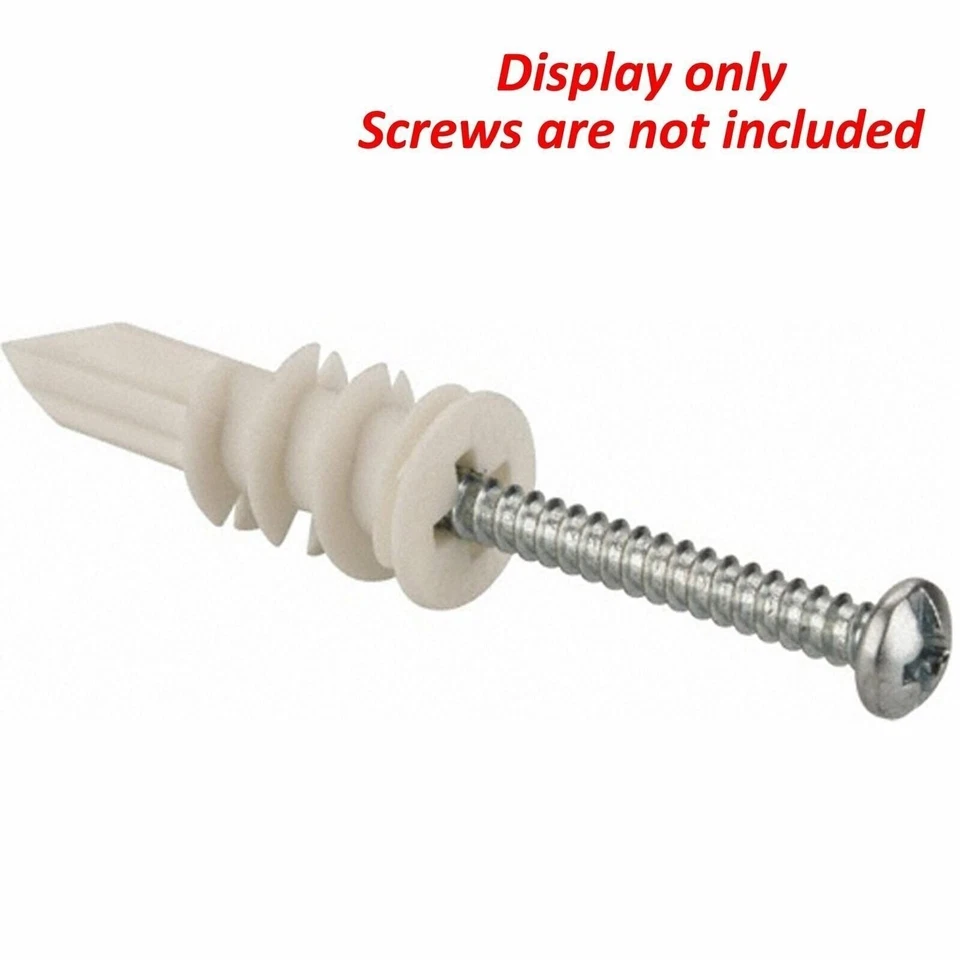 120x Anclajes de plástico roscados para paneles de yeso de 50 libras para tornillos #8-10 Foto 4 de 4