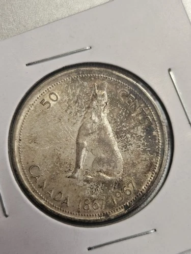 1967 canadian half dollar - Toned coin