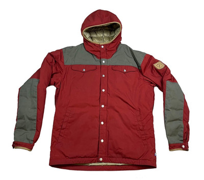 Fjallraven Greenland No.1 Down Jacket Large Red G-1000 Hooded Parka Insulated