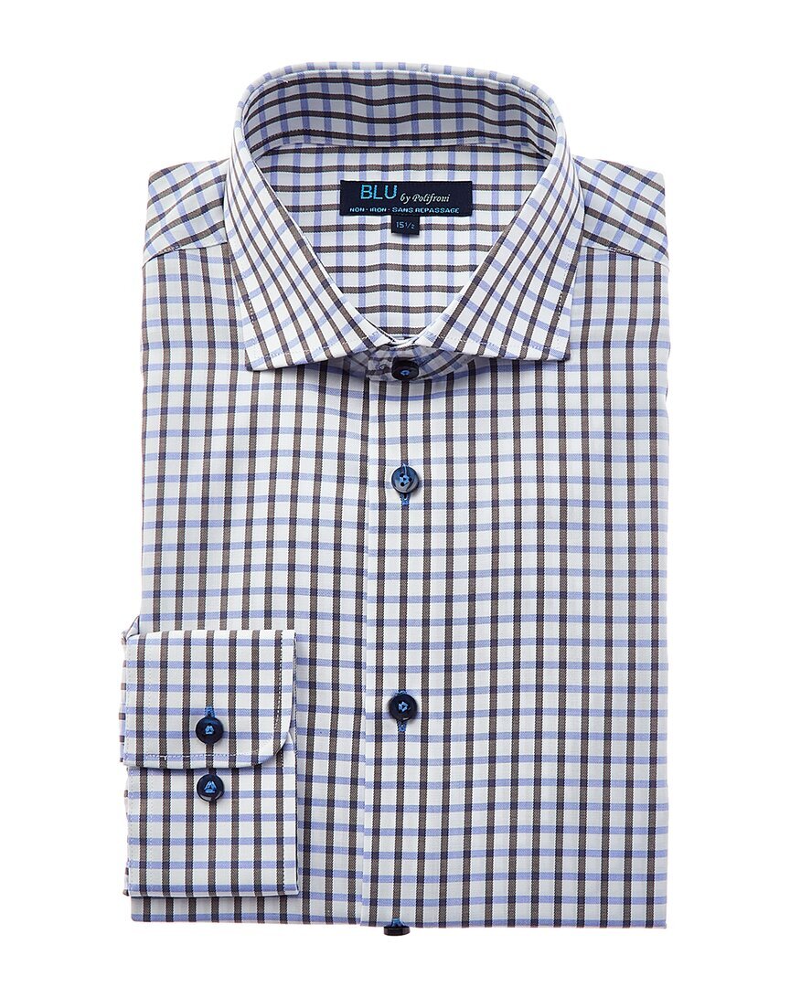 Мужская рубашка Blu Modern Fit Dress Shirt синего цвета 165 11390₽